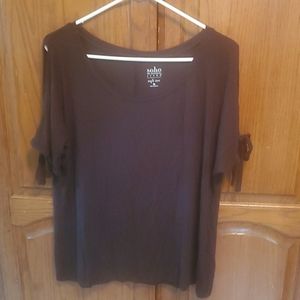 New York and Co black cold shoulder tee
